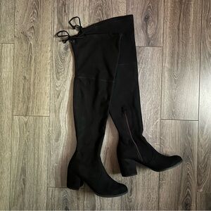 UNISA black over the knee boot | faux suede black size 8.5 wmns boots block heel